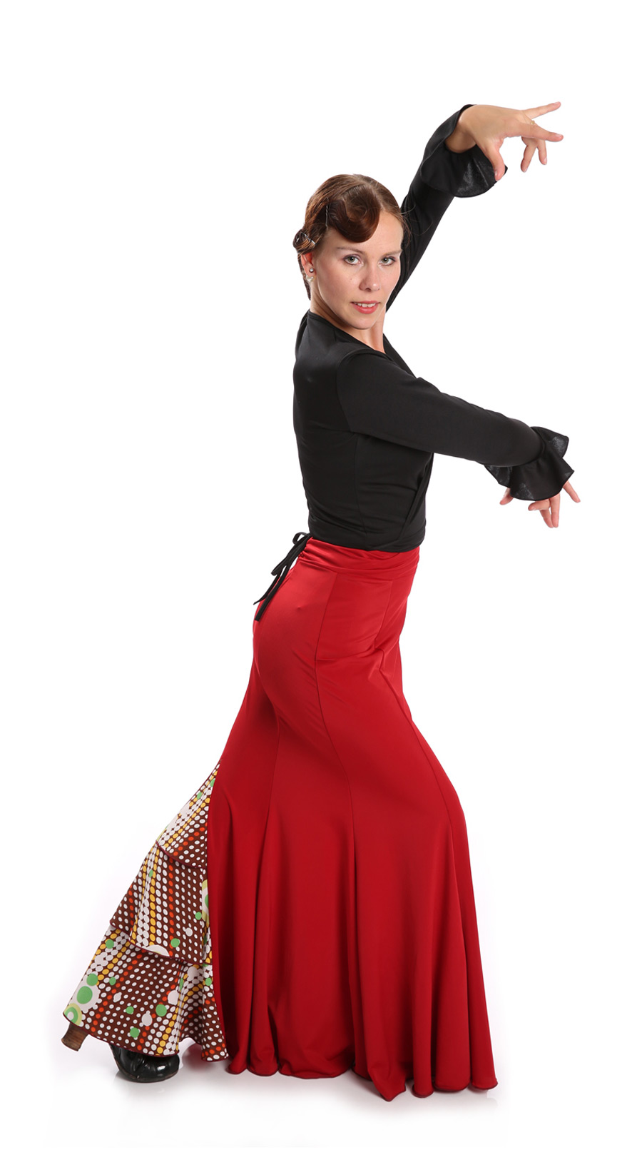 143 Flamenco dansrok met volant