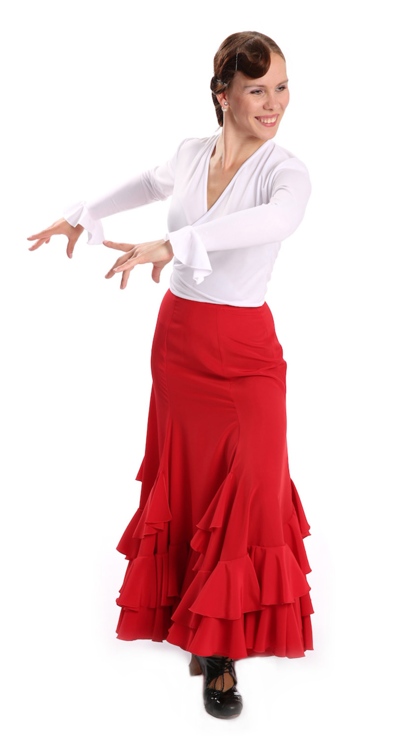 202 Flamenco dance skirt Triana red fashionable