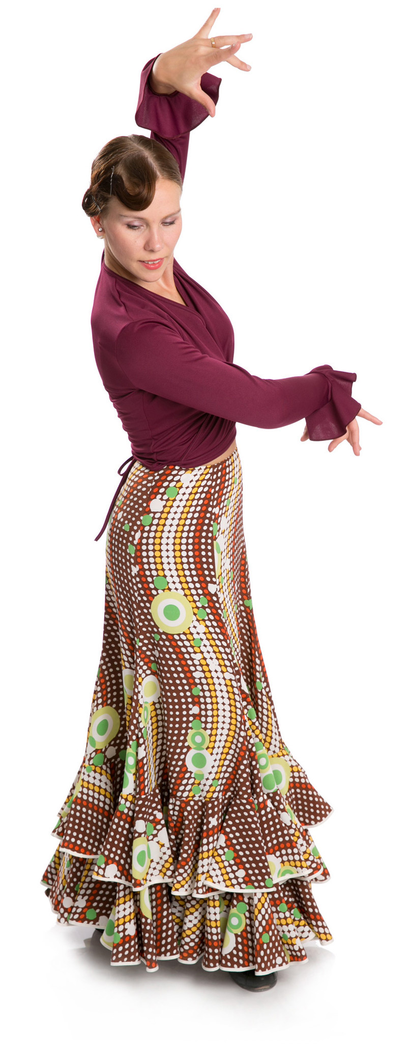 Flamenco Skirt for Practice sessions Model AZABACHE II - Flamencista