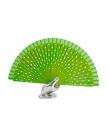 Flamenco dance fan green/white dots