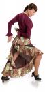 Flamenco Dance Skirt Azabache II Marrón-7344C6 size M