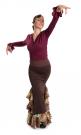 Flamenco Dance Skirt Azabache II Marrón-7344C6 size M