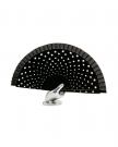 Flamenco dance fan black/white dots