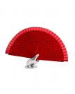 Flamenco dance fan red/black dots