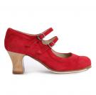 Flamenco dance Shoe Dos Correas Suède Red