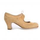 Flamenco dance Shoe Angelito Suède Beige