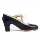 Flamenco dance Shoe Candor Blue/Beige