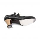 Flamenco dance Shoe Dos Correas Black Leather