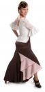 Flamenco Dance Skirt Azabache VII Brown/Pink