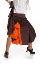 Flamenco Dance Skirt Azabache VII Brown/Orange size M