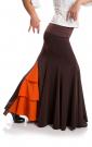 Flamenco Dance Skirt Azabache VII Brown/Orange size M