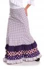 Flamenco Skirt Doña Ana Purple Lunares size L