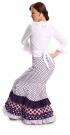 Flamenco Skirt Doña Ana Purple Lunares size L