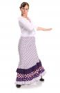Flamenco Skirt Doña Ana Purple Lunares size L