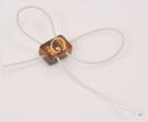 Guitar string tie brown amber color
