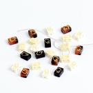 Guitar string tie brown amber color