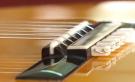 Guitar string tie pearl bone white