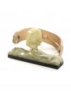 Flamenco guitar capo galalith green
