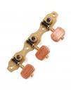 Guitar tuning machines hauser style, solid brass, rosewood buttons