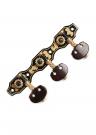 Guitar tuning machines hauser style, black nickel, snakewood buttons