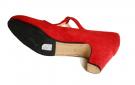Flamenco shoe Trebol red suede