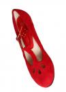 Flamenco shoe Trebol red suede