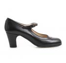 Flamenco dance Shoe Salón Correa black leather