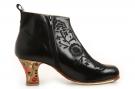 Flamenco dance Shoe Botín Black Hand Painted
