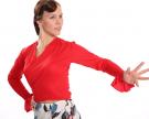 Flamenco dance blouse red
