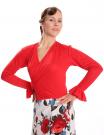Flamenco dance blouse red