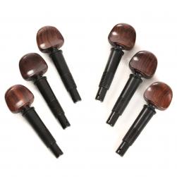Geared flamenco guitar pegs rosewood grip