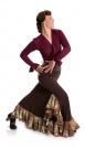 Flamenco Dance Skirt Azabache II Marrón-7344C6 size M