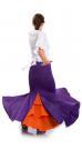 Flamenco Dance Skirt Azabache VII Purple/Orange
