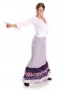 Flamenco Skirt Doña Ana Purple Lunares size L