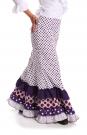 Flamenco Skirt Doña Ana Purple Lunares size L