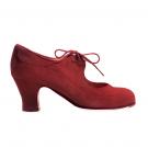 Flamenco dance shoe red-brown suède