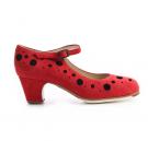 Flamenco dance Shoe Topos Red & Black