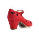 Flamenco dance Shoe Topos Red & Black
