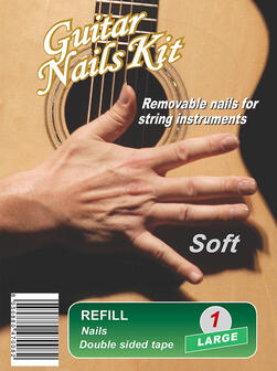 Refill set guitarist soft thumb nail kit size large L
