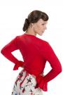 Flamenco dance blouse red